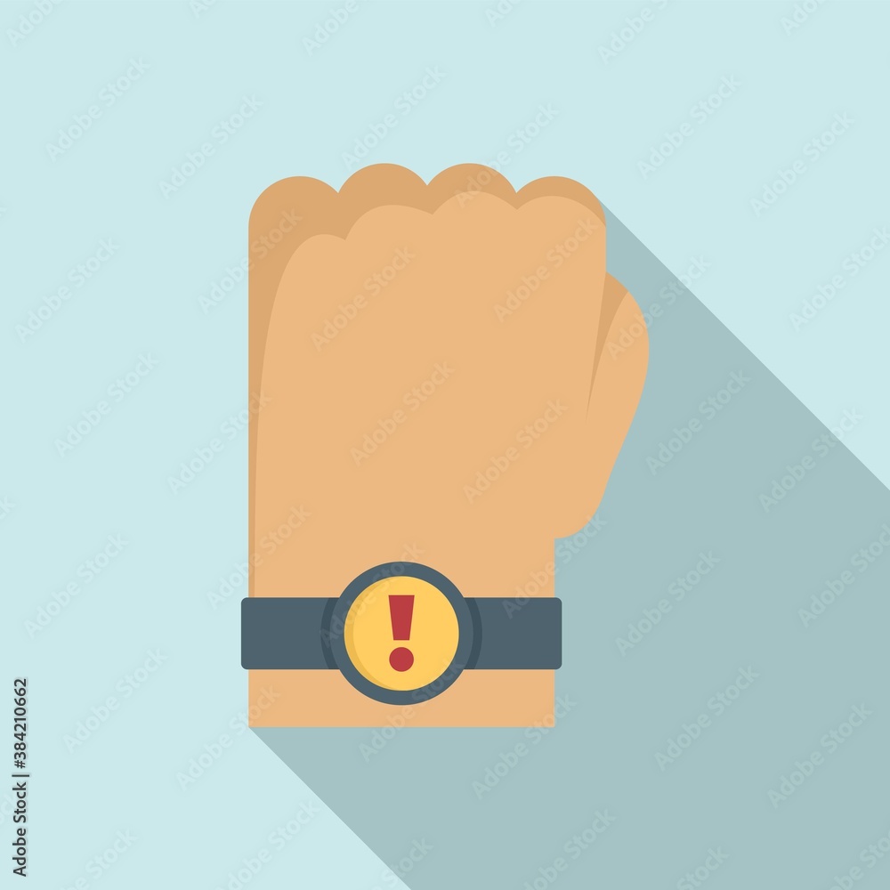 Poster deadline smartwatch notification icon. flat illustration of deadline smartwatch notification vector 