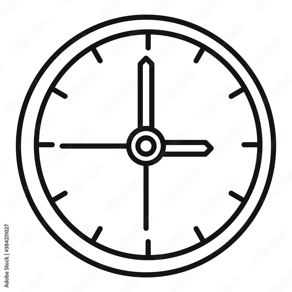 Poster deadline time clock icon. outline deadline time clock vector icon for web design isolated on white b