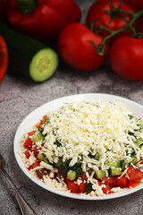 Shopsky salad - national Bulgarian dish