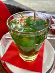 cup of tea with mint