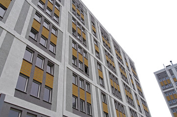 Modern panel apartment building