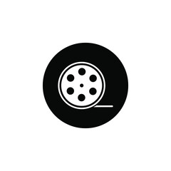 film strip icon. film roll icon on a white background