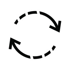 Loading progress or load circle icon. on white background