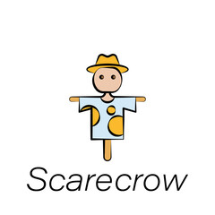 scarecrow hand draw icon. Element of farming illustration icons. Signs and symbols can be used for web, logo, mobile app, UI, UX
