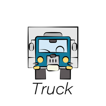 truck hand draw icon. Element of farming illustration icons. Signs and symbols can be used for web, logo, mobile app, UI, UX