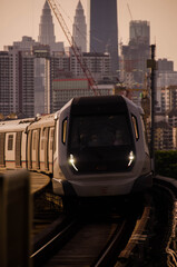 Naklejka premium MRT Train in the Kuala Lumpur city