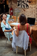 Young female friends having a good time