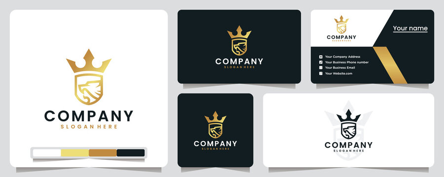 Lion Crown, Gold , Luxury , Shield , Logo Design Inspiration