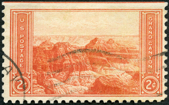 USA - 1934: shows Grand Canyon, Arizona, National Parks Issue, 1934