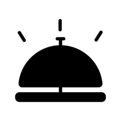 Hotel bell, service bell, reception bell icon in trendy flat style, vector isolated on white background