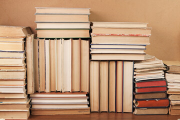 Heaps of various paper books