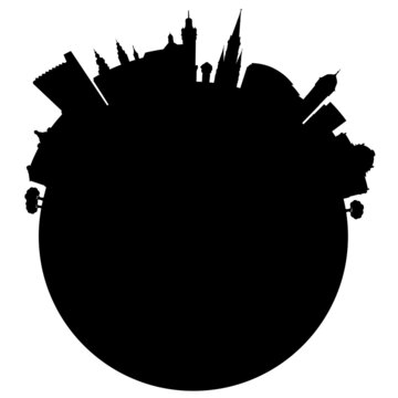 Skyline Chemnitz &ndash; Umriss der Stadt als Vektor Grafik