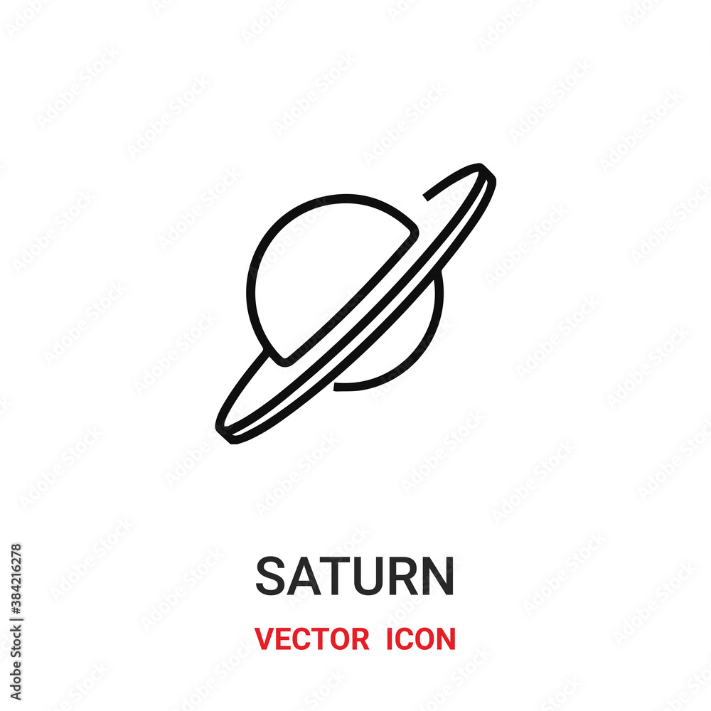 Aufkleber saturn icon vector symbol. saturn symbol icon vector for your design. modern outline icon for your w