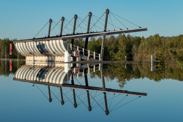 Spring floods in Rovaniemi, Finland.