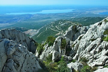Croatia-view of the rocky city of Tulove Grede in the Velebit National Park