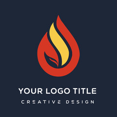 Fire flame Logo Template Creative Design