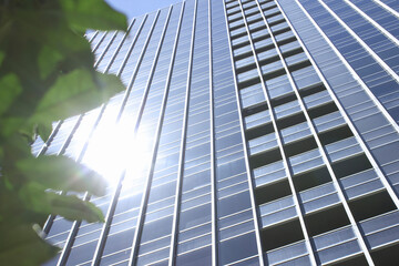 高層ビルに反射する太陽 © Paylessimages