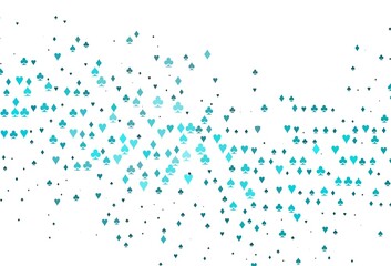 Light BLUE vector pattern with symbol of cards.