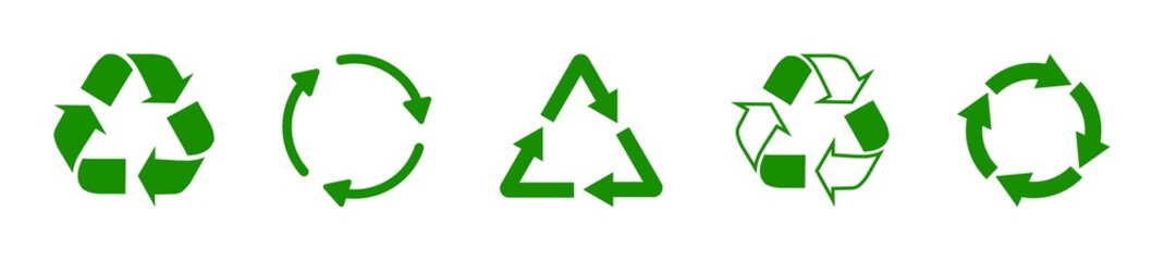 Set of icons recycling vector illustration