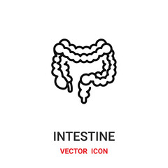 intestine icon vector symbol. intestine symbol icon vector for your design. Modern outline icon for your website and mobile app design.