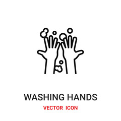 Hand washing vector icon. Modern, simple flat vector illustration for website or mobile app. Hygiene symbol, logo illustration. Pixel perfect vector graphics	