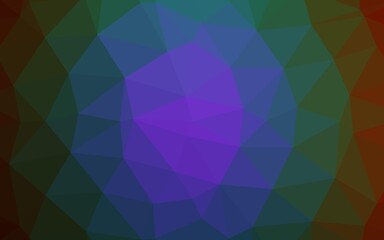 Dark Multicolor, Rainbow vector abstract polygonal cover.