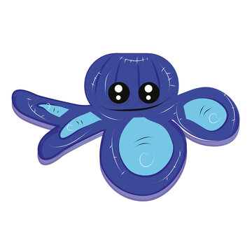 Cartoon of a octopus kawaii - Vector illustration