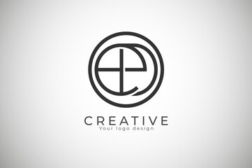 Abstract initial letter E and D logo, usable for branding and business logos, Flat Logo Design Template, vector illustration