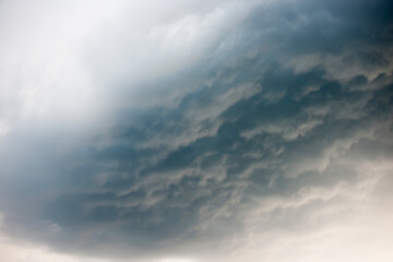 Dramatic closed cloud cover stiped