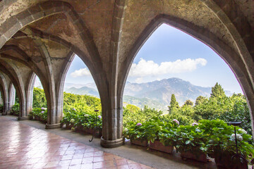 Fototapeta premium The Cloister of Villa Cimbrone in Ravello, Italy