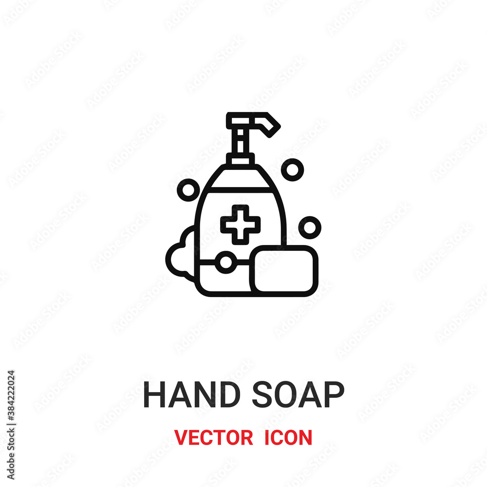 Aufkleber hand soap icon vector symbol. hand soap symbol icon vector for your design. modern outline icon for 