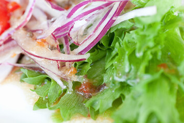野菜サラダの朝食