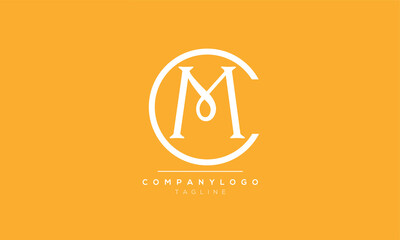 Alphabet letters Initials Monogram logo CM or MC - obrazy, fototapety, plakaty