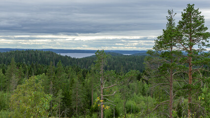 SONY Mountain view of lake Onega in Karelia, Russia, August 2020