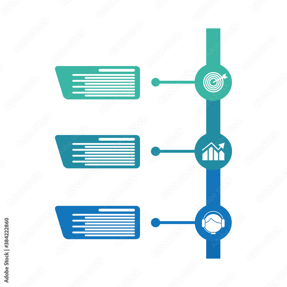 Sticker success infographics statistics flat style icon