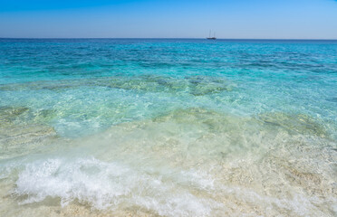 Clear azure coloured sea water, Sardinia, Italy