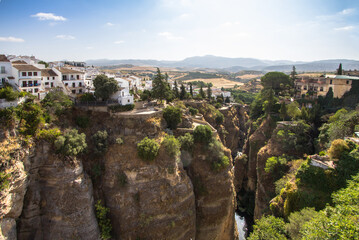 Scenic view of the rock in Ronda, Spain