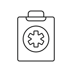 Fototapeta premium patient report clipboard line icon