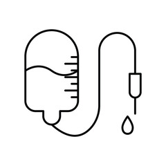 Drip with drop simple line icon