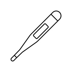 Digital Thermometer simple line icon