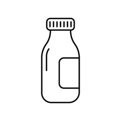 bottle of medicine simple line icon