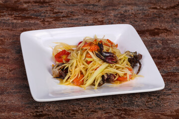 Green mango salad with seafood