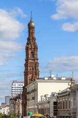Fototapeta na wymiar Bell tower of Epiphany Cathedral in Kazan
