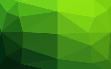 Light Green vector abstract polygonal layout.