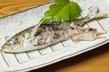 アジの塩焼き