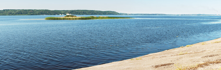Panoramic view of the Dnieper river near Kiev, Ukraine.