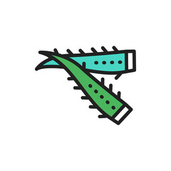 Aloe color line icon. Natural plant. Isolated vector element. 