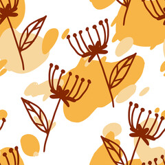 autumn leaves seamless pattern