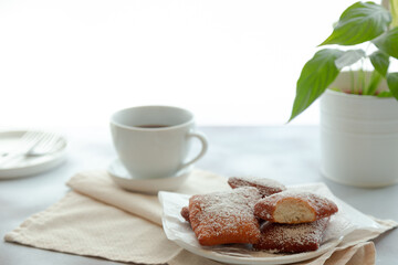 cup of coffee and cookies