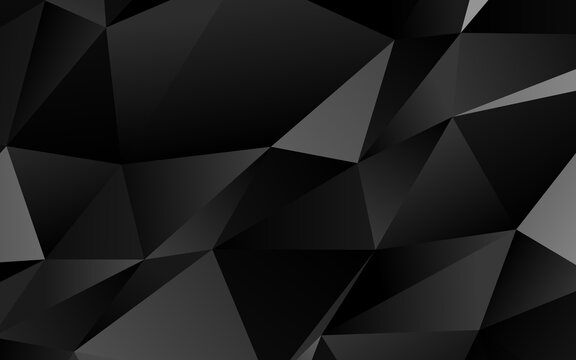Dark Silver, Gray vector polygon abstract layout. © Dmitry